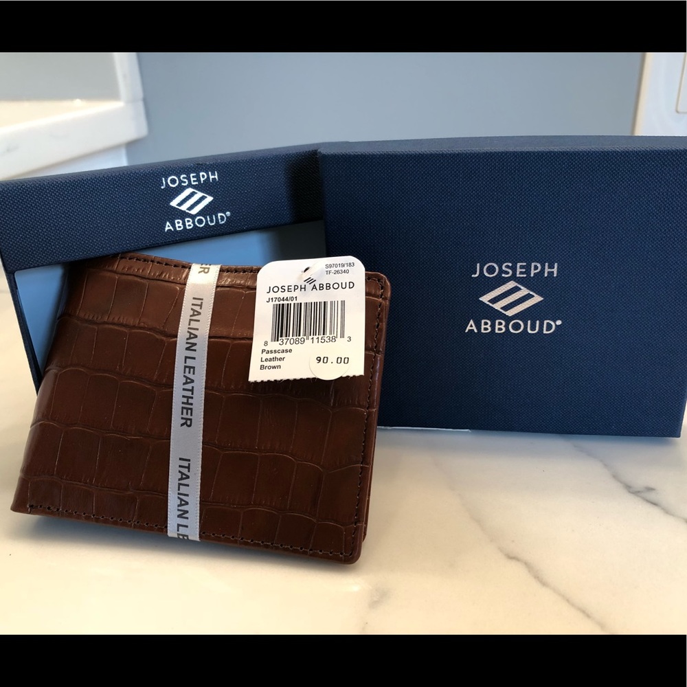 Joseph Abboud Brown Leather Wallet